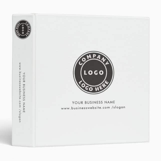 Classeur Ajouter un logo d'entreprise Employés marqués Bure (Devant/Côté)