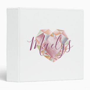 Classeur Ajouter Un Monogramme Ou Un Nom Joli Blush Rose He
