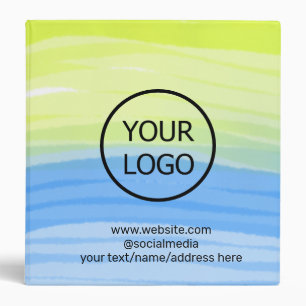 Classeur ajouter votre logo nom commercial texte aquarelle
