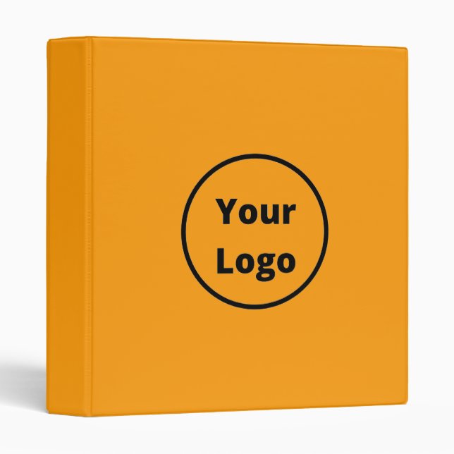 Classeur Ajouter votre logo orange (Devant/Côté)