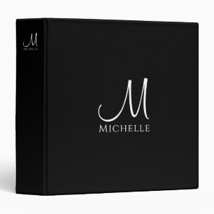 Classeur Ajouter Votre Texte Monogramme Lettre Initiale Mod