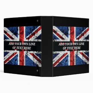Classeur Ajouter votre texte sur le drapeau anglais Jeu d'o