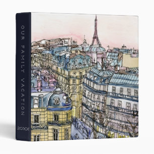 Classeur Ajoutez votre aquarelle nommée Eiffel T des