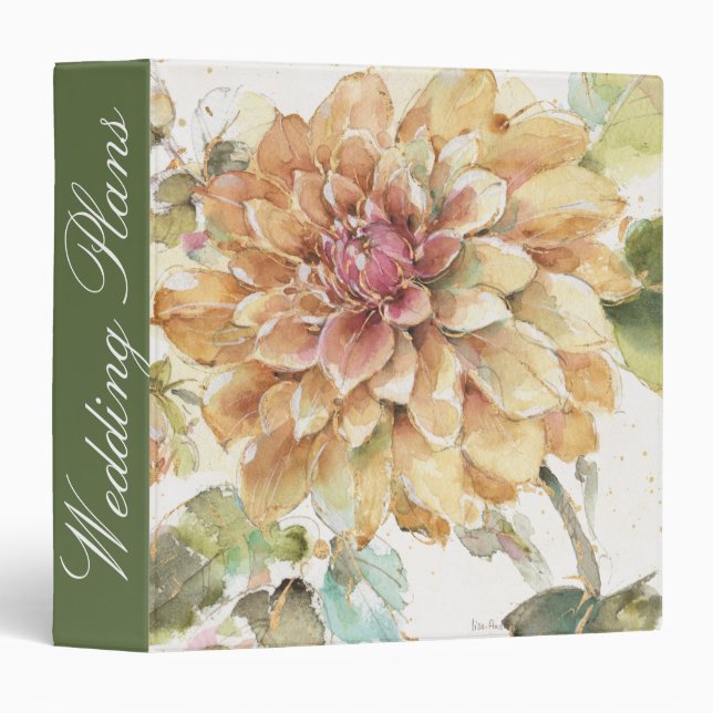 Classeur Ajoutez votre dahlia | orange nommé (Devant/Côté)