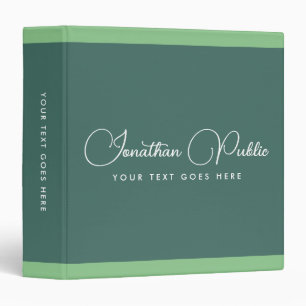 Classeur Ajoutez votre logo Typographie Nom Modèle Vert
