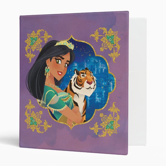 Classeur Aladdin | Graphisme Bijou Jasmine Et Raja (Devant/intérieur)