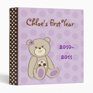 Classeur Album à album photos de bébé d'ours de nounours de