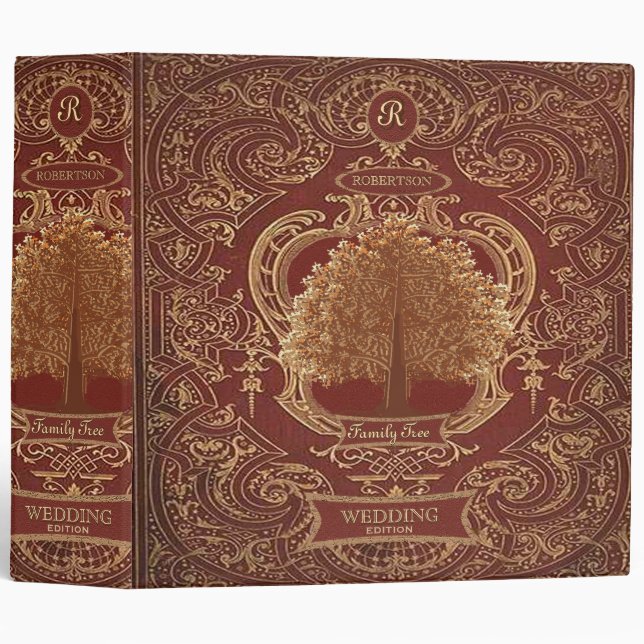 Classeur Album antique fait sur commande de regard de (Devant/Côté)