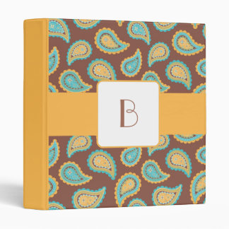Classeur Album Binder* de monogramme de Paisley de brise