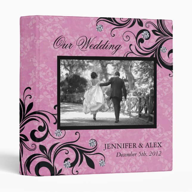 Classeur Album chic de mariage (Devant/Côté)