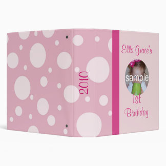 Classeur Album d'anniversaire rose Poka Dot