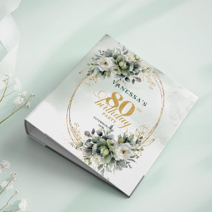 Classeur Album de 80e anniversaire de naissance à l'aquarel