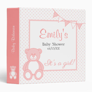 Classeur Album de bébé d'ours de nounours de fille