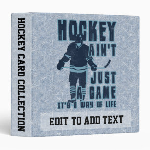 Classeur Album de carte de mode de vie d'hockey,