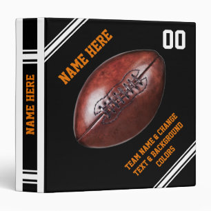 Classeur Album de Cartes de Football Personnalisé Noir et O