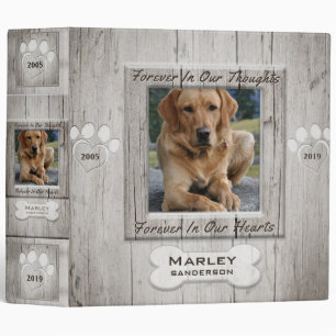 Classeur Album de chien Memorial personnalisé