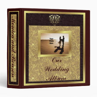 Classeur Album de luxe de mariage d'or de chocolat