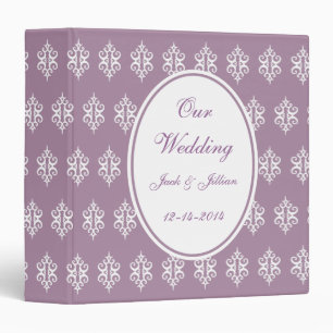 Classeur Album de mariage à la lavande personnalisé
