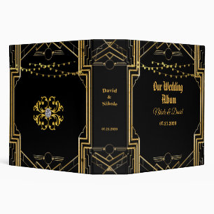 Classeur Album de mariage Art Déco élégant