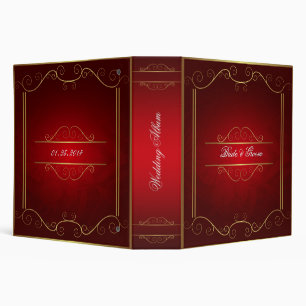 Classeur Album de mariage aux tons rouges
