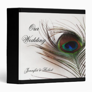Classeur Album de mariage de charme de plume de paon