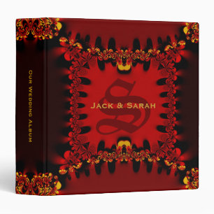 Classeur Album de mariage de dentelle rouge rouge rouge rou