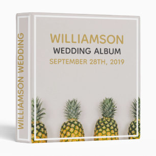 Classeur Album de mariage de la plage d'ananas tropical