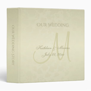 Classeur Album de mariage de monogramme d'or