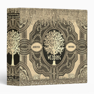 Classeur Album de mariage de parties scintillantes d'or