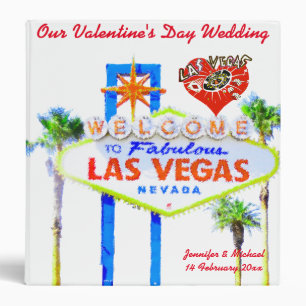 Classeur Album de mariage de Saint-Valentin de Las Vegas