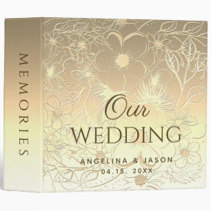 Classeur Album de mariage en or