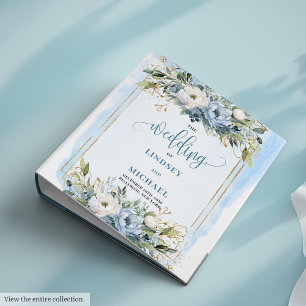 Classeur Album de mariage floral Dusty Blue Eucalyptus