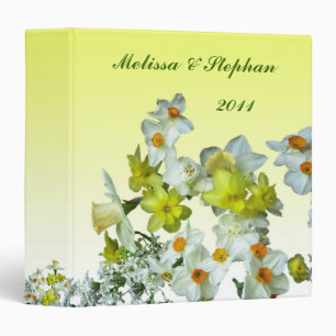 Classeur Album de mariage floral jaune