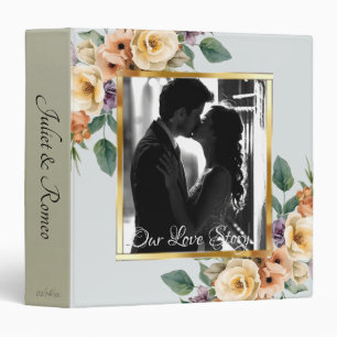 Classeur Album de mariage floral Photo & Cream - Blanc Perl