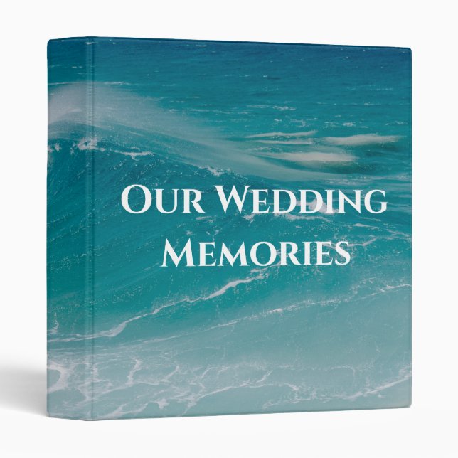 Classeur Album de mariage Ocean Wave (Devant/Côté)