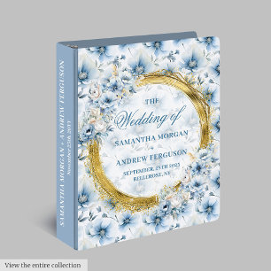 Classeur Album de mariage ovale Dusty Blue personnalisé Par