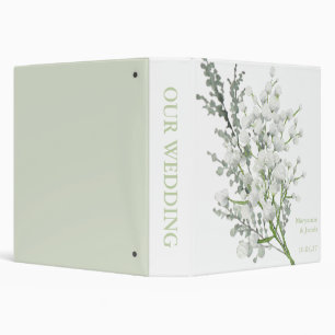 Classeur Album de mariage personnalisé avec baby's breath a