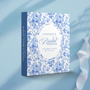 Classeur Album de mariage personnalisé Fleurs Roses Navy