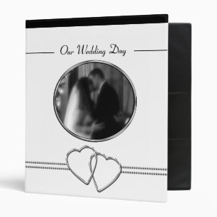 Classeur Album de mariage personnalisé noir et blanc