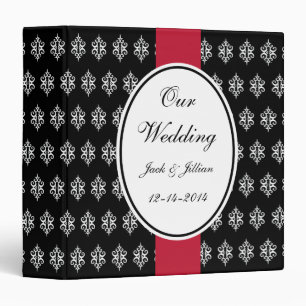 Classeur Album de mariage personnalisé rouge et noir