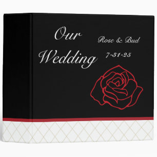 Classeur Album de mariage relié Black Rose