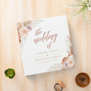 Classeur Album de mariage Rose Muted Pampas Terracotta Boho