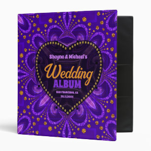 Classeur Album de mariage super Bohême Purple Or