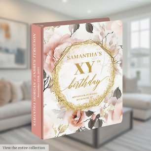 Classeur Album de mémoire d'anniversaire Blush Gold