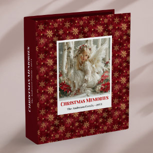 Classeur Album de Mémoire de Noël Ange Unique Rouge Or