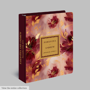 Classeur Album de mémoire Mariage en or romantique Bush Bou