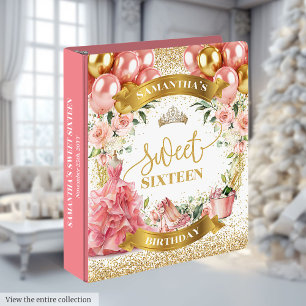 Classeur Album de mémoire Sweet sixteen de luxe Roses Tiara