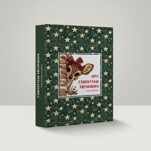 Classeur Album de Noël aquarelle de renne drôle et élégant