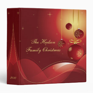 Classeur Album de Noël rouge et or