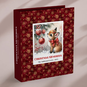 Classeur Album de nom de famille scène hivernale bébé faon 